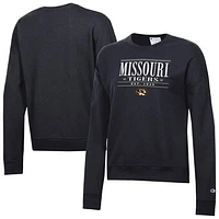 Women's Champion  Black Missouri Tigers Powerblend Pullover Sweatshirt