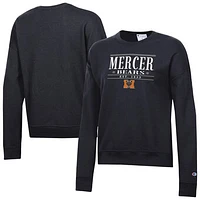 Women's Champion  Black Mercer Bears Powerblend Pullover Sweatshirt