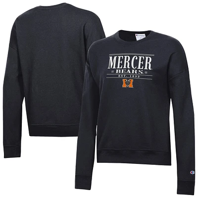 Women's Champion  Black Mercer Bears Powerblend Pullover Sweatshirt