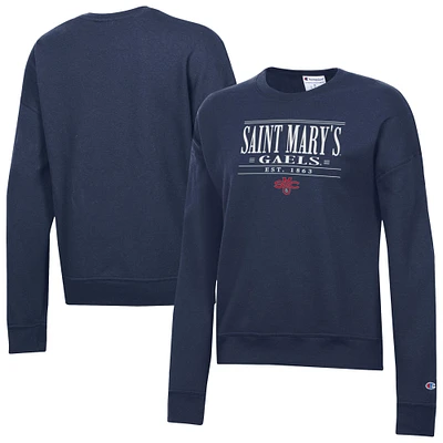 Women's Champion  Navy Saint Mary's Gaels Powerblend Pullover Sweatshirt