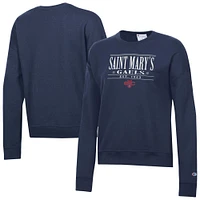 Women's Champion  Navy Saint Mary's Gaels Powerblend Pullover Sweatshirt