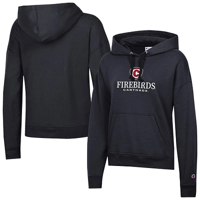 Women's Champion  Black Carthage Firebirds Powerblend Fleece Pullover Hoodie