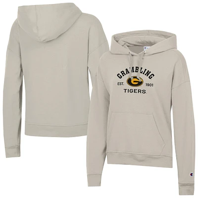 Women's Champion  Oatmeal Grambling Tigers Powerblend Fleece Pullover Hoodie