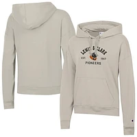 Women's Champion  Oatmeal Lewis & Clark College Pioneers Powerblend Fleece Pullover Hoodie