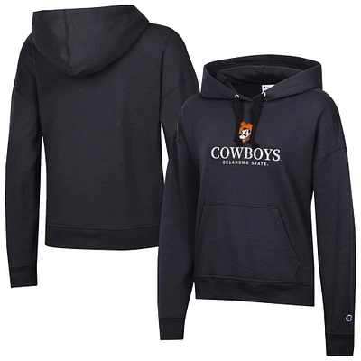 Women's Champion  Black Oklahoma State Cowboys Powerblend Fleece Pullover Hoodie