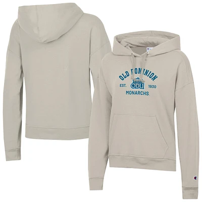 Women's Champion  Oatmeal Old Dominion Monarchs Powerblend Fleece Pullover Hoodie