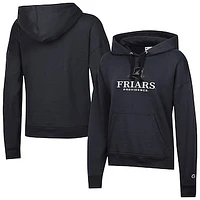 Women's Champion  Black Providence Friars Powerblend Fleece Pullover Hoodie