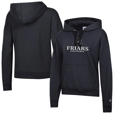 Women's Champion  Black Providence Friars Powerblend Fleece Pullover Hoodie