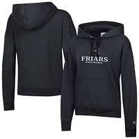 Women's Champion  Black Providence Friars Powerblend Fleece Pullover Hoodie