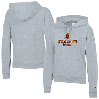 Women's Champion  Gray Ursinus Bears Powerblend Fleece Pullover Hoodie