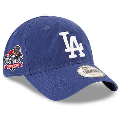 Men's New Era Royal Los Angeles Dodgers 2024 World Series Champions Side Patch 9TWENTY Adjustable Hat