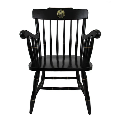 Black Edmonton Oilers Captain's Chair