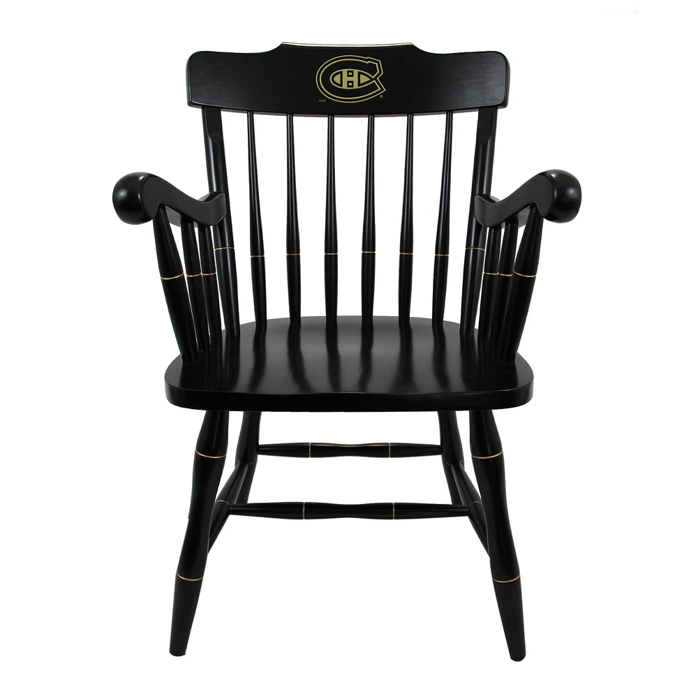 Black Montreal Canadiens Captain's Chair
