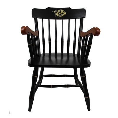 Black Nashville Predators Captain's Chair with Cherry Arms