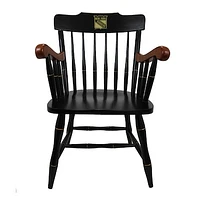 Black New York Rangers Captain's Chair with Cherry Arms