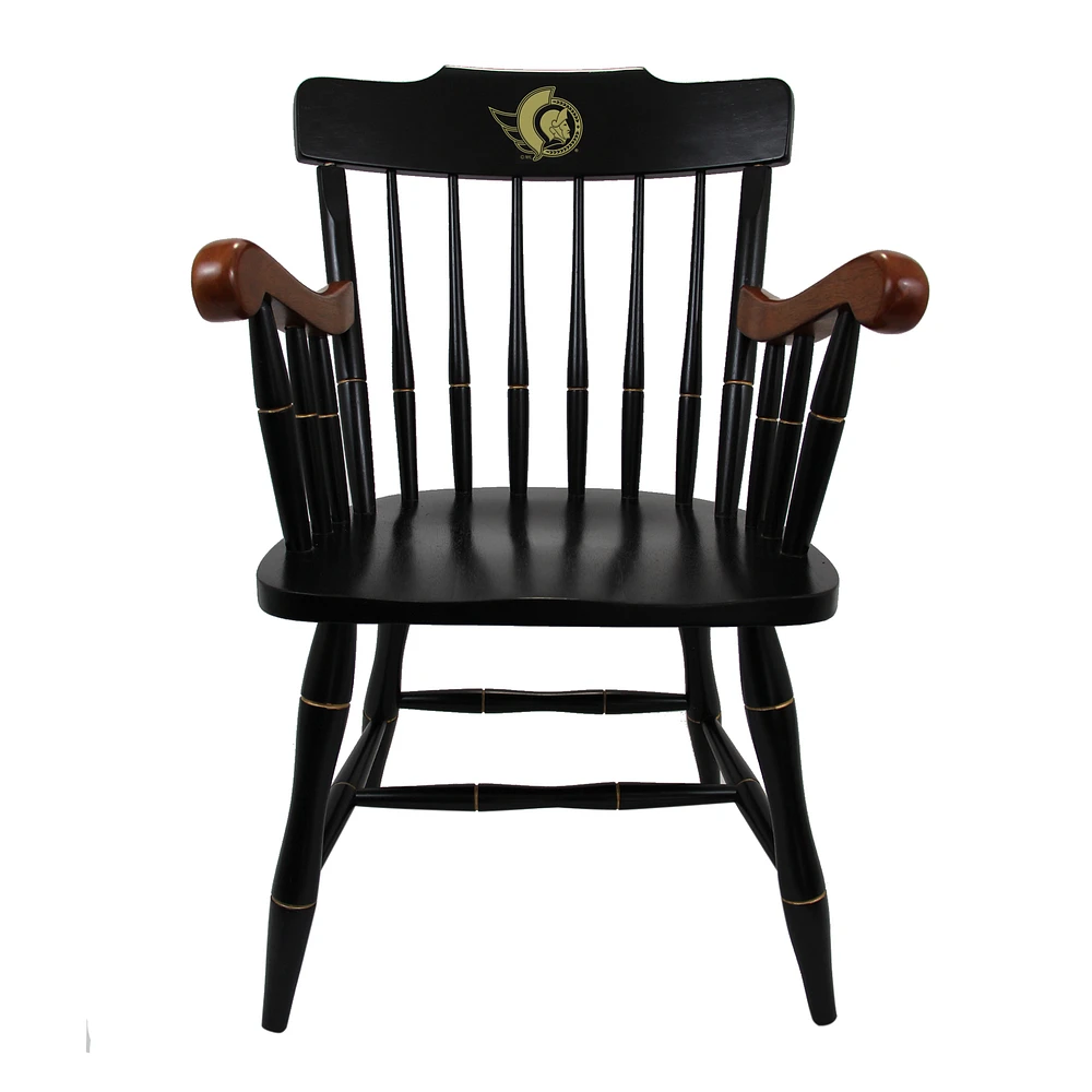 Black Ottawa Senators Captain's Chair with Cherry Arms