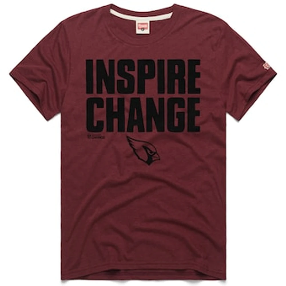 Unisex Homage Cardinal Arizona Cardinals 2024 Inspire Change Tri-Blend T-Shirt