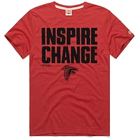 Unisex Homage Red Atlanta Falcons 2024 Inspire Change Tri-Blend T-Shirt