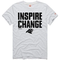 Unisex Homage Ash Carolina Panthers 2024 Inspire Change Tri-Blend T-Shirt