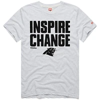 Unisex Homage Ash Carolina Panthers 2024 Inspire Change Tri-Blend T-Shirt