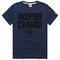 Unisex Homage Navy Chicago Bears 2024 Inspire Change Tri-Blend T-Shirt