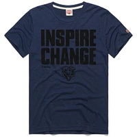 Unisex Homage Navy Chicago Bears 2024 Inspire Change Tri-Blend T-Shirt