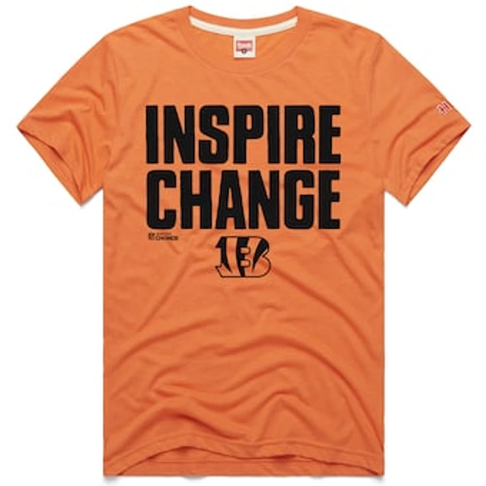 Unisex Homage Orange Cincinnati Bengals 2024 Inspire Change Tri-Blend T-Shirt