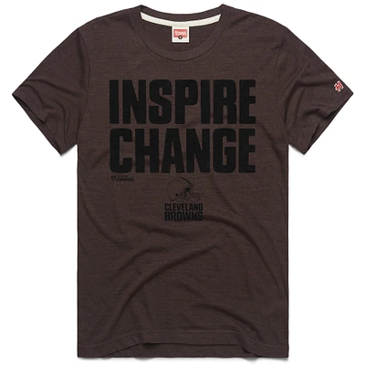 Unisex Homage Brown Cleveland Browns 2024 Inspire Change Tri-Blend T-Shirt