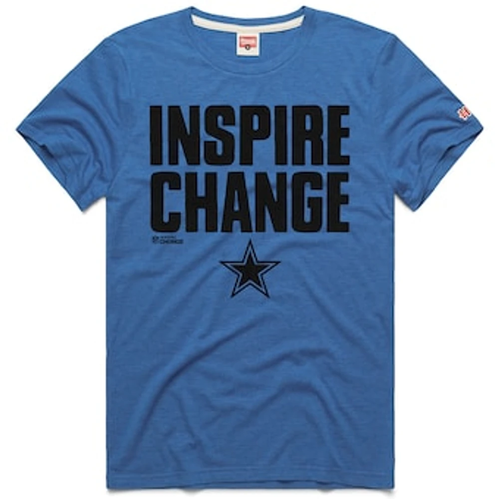 Unisex Homage Royal Dallas Cowboys 2024 Inspire Change Tri-Blend T-Shirt