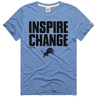 Unisex Homage Blue Detroit Lions 2024 Inspire Change Tri-Blend T-Shirt