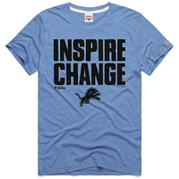 Unisex Homage Blue Detroit Lions 2024 Inspire Change Tri-Blend T-Shirt