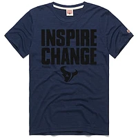 Unisex Homage Navy Houston Texans 2024 Inspire Change Tri-Blend T-Shirt