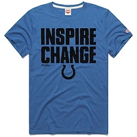 Unisex Homage Royal Indianapolis Colts 2024 Inspire Change Tri-Blend T-Shirt