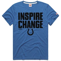 Unisex Homage Royal Indianapolis Colts 2024 Inspire Change Tri-Blend T-Shirt