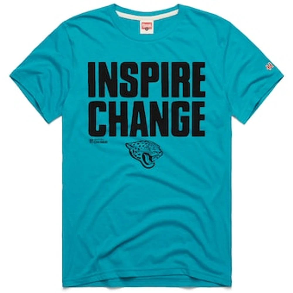 Unisex Homage Teal Jacksonville Jaguars 2024 Inspire Change Tri-Blend T-Shirt