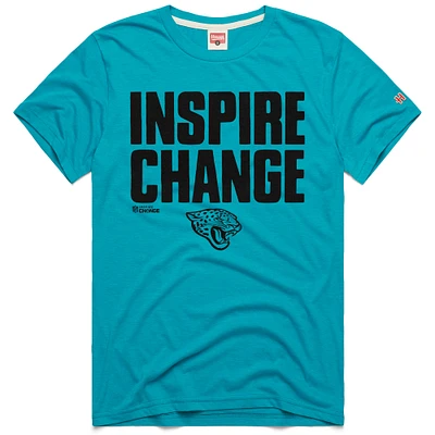 Unisex Homage Teal Jacksonville Jaguars 2024 Inspire Change Tri-Blend T-Shirt