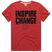 Unisex Homage Red Kansas City Chiefs 2024 Inspire Change Tri-Blend T-Shirt