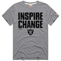 Unisex Homage Gray Las Vegas Raiders 2024 Inspire Change Tri-Blend T-Shirt