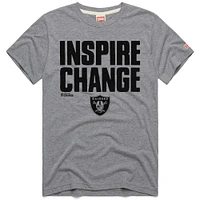 Unisex Homage Gray Las Vegas Raiders 2024 Inspire Change Tri-Blend T-Shirt