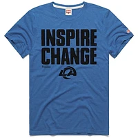 Unisex Homage Royal Los Angeles Rams 2024 Inspire Change Tri-Blend T-Shirt