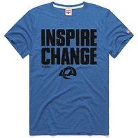 Unisex Homage Royal Los Angeles Rams 2024 Inspire Change Tri-Blend T-Shirt