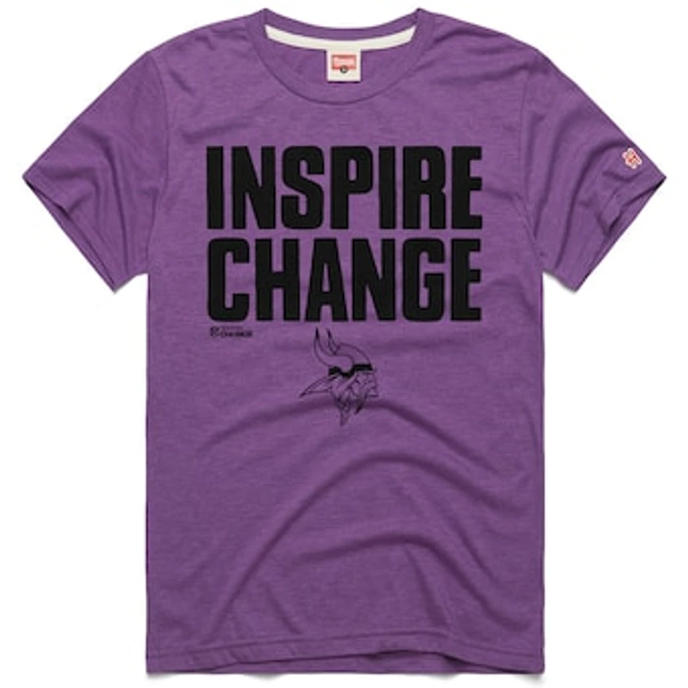 Unisex Homage Purple Minnesota Vikings 2024 Inspire Change Tri-Blend T-Shirt