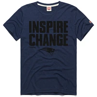 Unisex Homage Navy New England Patriots 2024 Inspire Change Tri-Blend T-Shirt