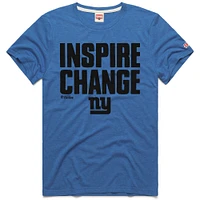 Unisex Homage Royal New York Giants 2024 Inspire Change Tri-Blend T-Shirt