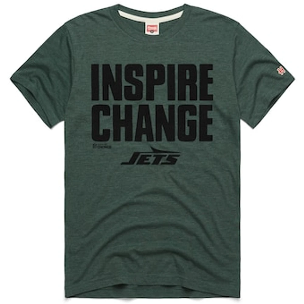 Unisex Homage Green New York Jets 2024 Inspire Change Tri-Blend T-Shirt