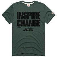 Unisex Homage Green New York Jets 2024 Inspire Change Tri-Blend T-Shirt