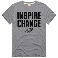 Unisex Homage Gray Philadelphia Eagles 2024 Inspire Change Tri-Blend T-Shirt