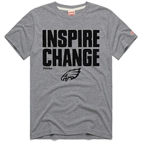 Unisex Homage Gray Philadelphia Eagles 2024 Inspire Change Tri-Blend T-Shirt