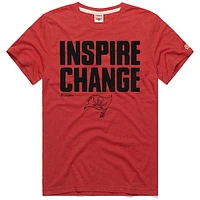 Unisex Homage Red Tampa Bay Buccaneers 2024 Inspire Change Tri-Blend T-Shirt