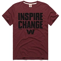 Unisex Homage Burgundy Washington Commanders 2024 Inspire Change Tri-Blend T-Shirt